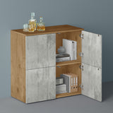 glasvilla Möbel Kommode Aufbewahrungsschrank mit 4 Türen Sideboard Schrank Mehrzweckschrank Schrank04