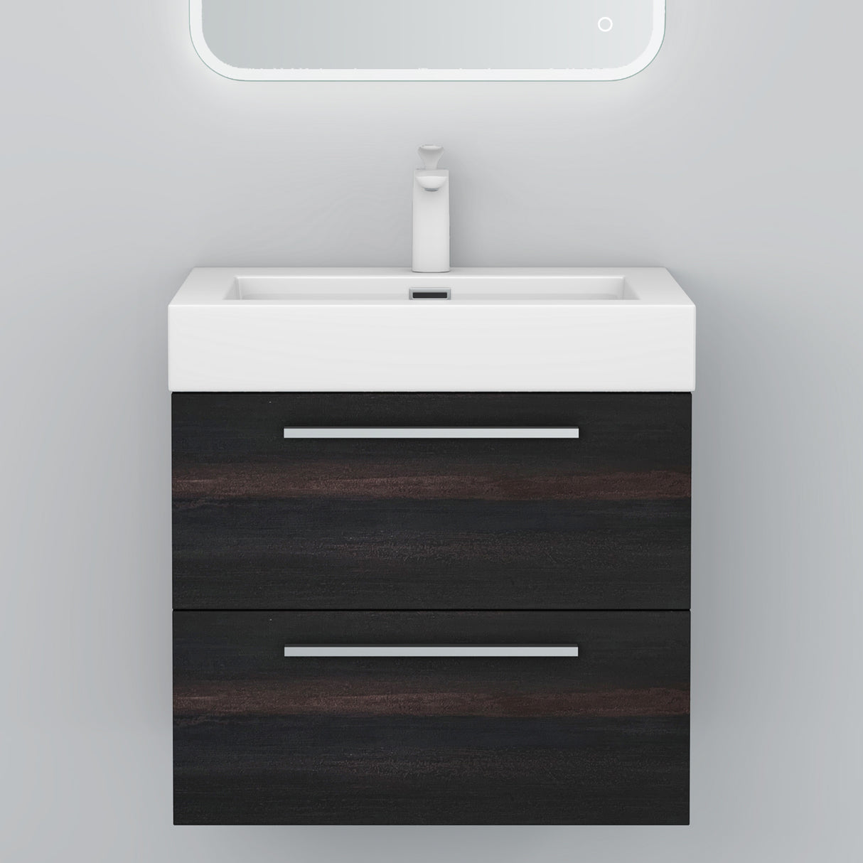 glasvilla Badmöbel-Set Waschbeckenunterschrank Waschtisch mit Unterschrank inkl. Mineralguss-Waschbecken Quadratto