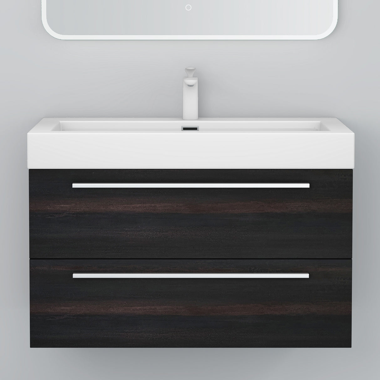 glasvilla Badmöbel-Set Waschbeckenunterschrank Waschtisch mit Unterschrank inkl. Mineralguss-Waschbecken Quadratto