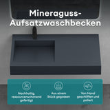 glasvilla Waschbecken Hängewaschbecken Aufsatzwaschbecken Mineralguss rechteckige Form Colossum11