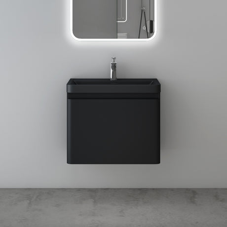 glasvilla Badmöbel-Set Waschbeckenunterschrank mit Softclose Schubladen inkl. Mineralguss Waschbecken Ancona