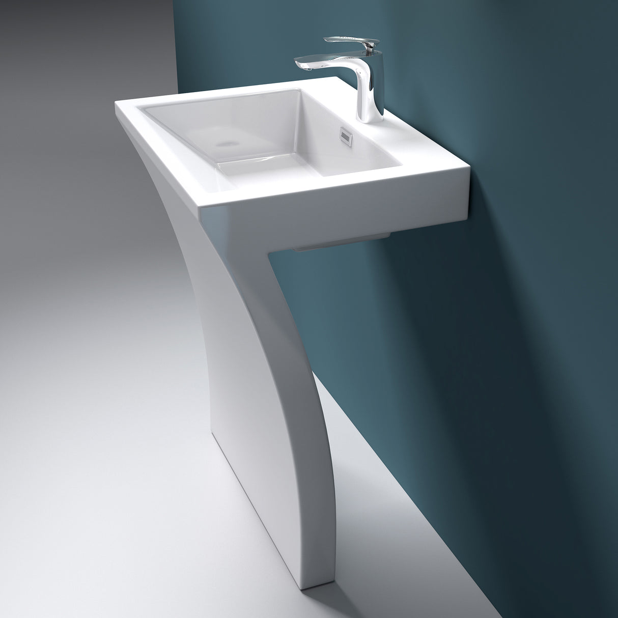 glasvilla Standwaschbecken Eckig Design Standwaschtisch Col07 Gussmarmor Design Waschplatz Waschsäule Standsäule