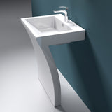 glasvilla Standwaschbecken Eckig Design Standwaschtisch Col07 Gussmarmor Design Waschplatz Waschsäule Standsäule