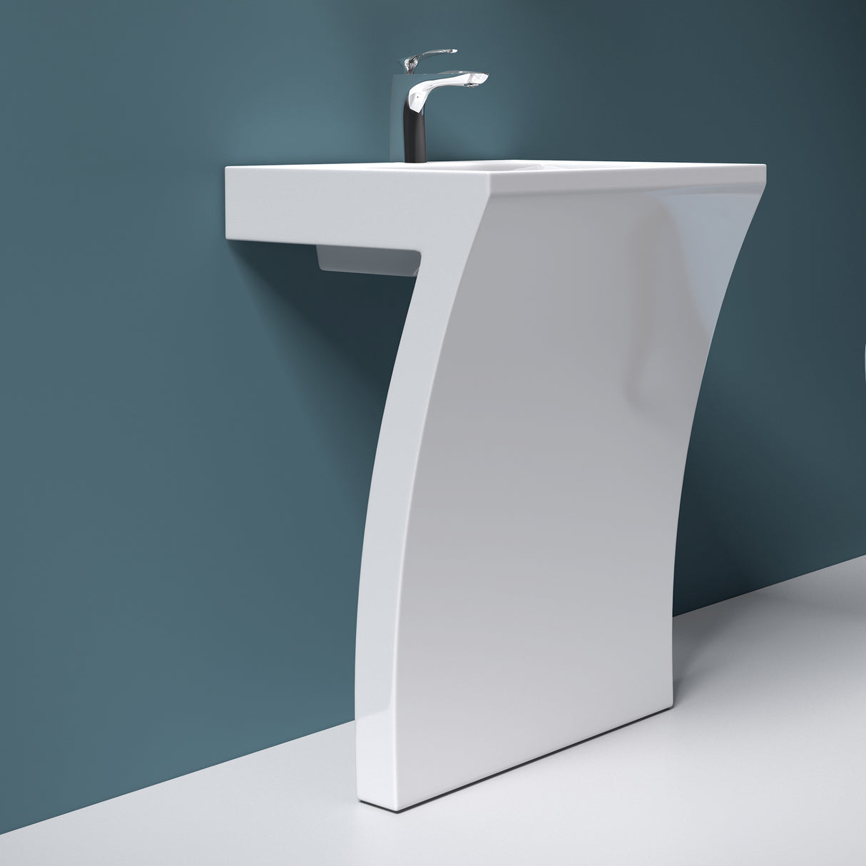 glasvilla Standwaschbecken Eckig Design Standwaschtisch Col07 Gussmarmor Design Waschplatz Waschsäule Standsäule