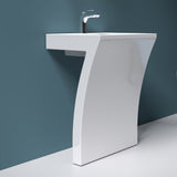 glasvilla Standwaschbecken Eckig Design Standwaschtisch Col07 Gussmarmor Design Waschplatz Waschsäule Standsäule