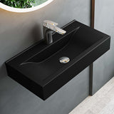 glasvilla Lavabo Suspendido sobre Encimera Baño | Rectangular | Blanco Brillante | 62x32x12cm | Cerámica | 1 Orificio para Grifo Brüssel118G