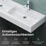 lavabo double Glasvilla, lavabo à poser, lavabo suspendu, lavabo en fonte minérale, meuble-lavabo Col830