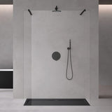 glasvilla Duschwand Duschabtrennung 2 Haltestange für Walk-In Dusche 10mm ESG-Sicherheitsglas mit Nanobeschichtung Rechteckiger Stabilisator Bremen02+2