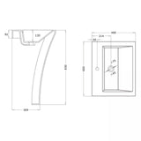 glasvilla Standwaschbecken Eckig Design Standwaschtisch Col07 Gussmarmor Design Waschplatz Waschsäule Standsäule