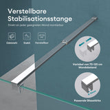 glasvilla Duschwand für Dusche Duschabtrennung Walk-In ESG-Sicherheitsglas 8mm NANO Glas BRAM1 & BRAM3 Bremen1K