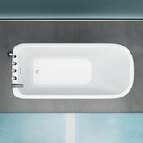 glasvilla Freistehende Badewanne Rechteck Sanitäracryl mit Armatur Standbadewanne