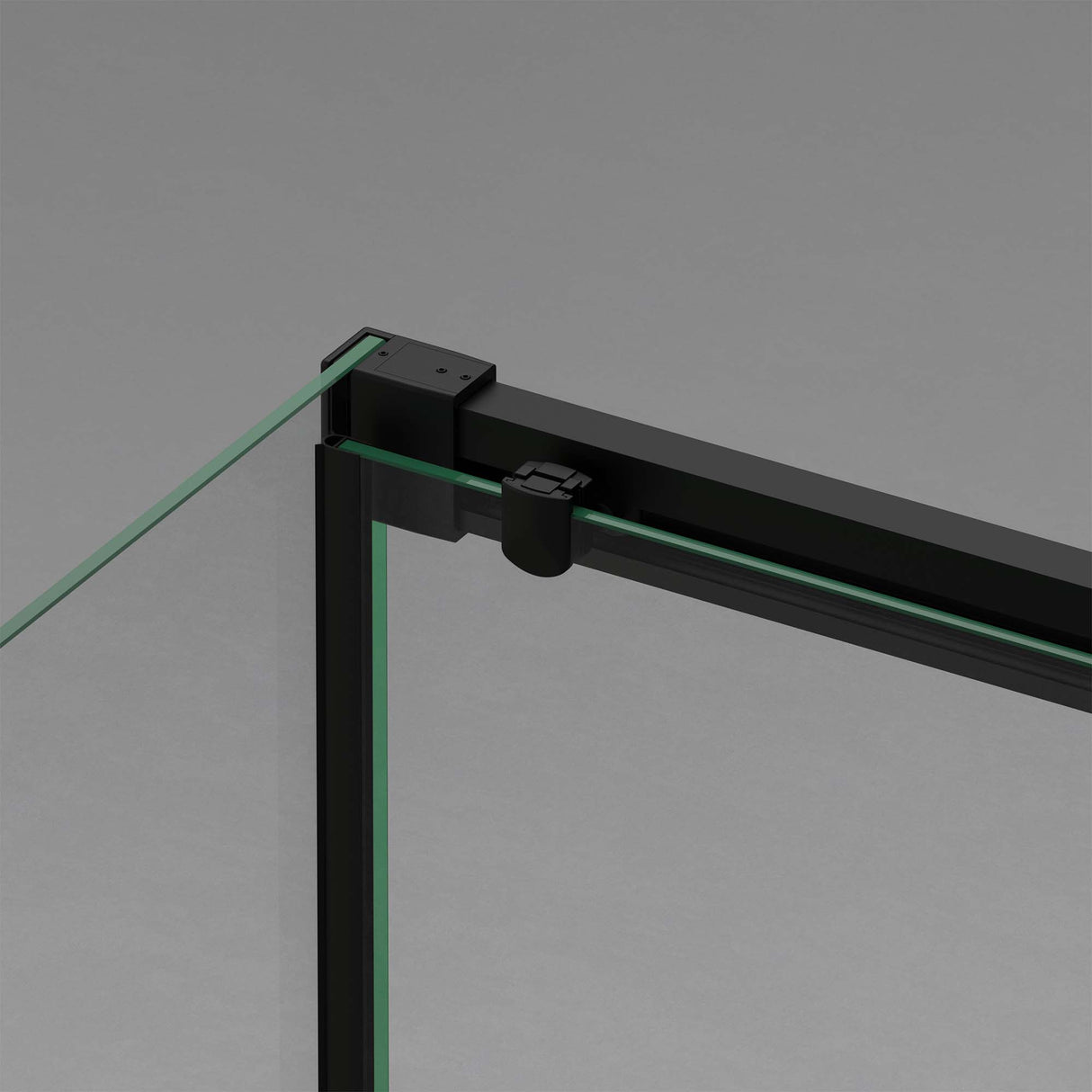 glasvilla Duschkabine Schiebetür 6mm ESG-Sicherheitsglas Duschabtrennung Soft-Close-Mechanismus Seitenanstieg Ravenna12K Schwarz