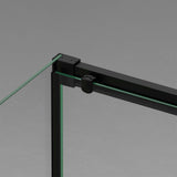 glasvilla Duschkabine Schiebetür 6mm ESG-Sicherheitsglas Duschabtrennung Soft-Close-Mechanismus Seitenanstieg Ravenna12K Schwarz
