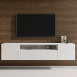 glasvilla TV Schrank Fernsehschrank 3 Türen mit Soft-Close Lowboard Hängeschrank Fernsehtisch für Wohnzimmer Fernsehschrank03