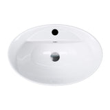 glasvilla Waschbecken Aufsatzwaschbecken,weiß Brüssel302 aus Keramik,mit Nano-Beschichtung