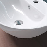 glasvilla Waschbecken Aufsatzwaschbecken,weiß Brüssel302 aus Keramik,mit Nano-Beschichtung