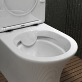 glasvilla Stand-WC Toilette Stand Toilette aus Keramik Spülrandloses WC bodenstehenden Toiletten