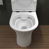 glasvilla Stand-WC Toilette Stand Toilette aus Keramik Spülrandloses WC bodenstehenden Toiletten