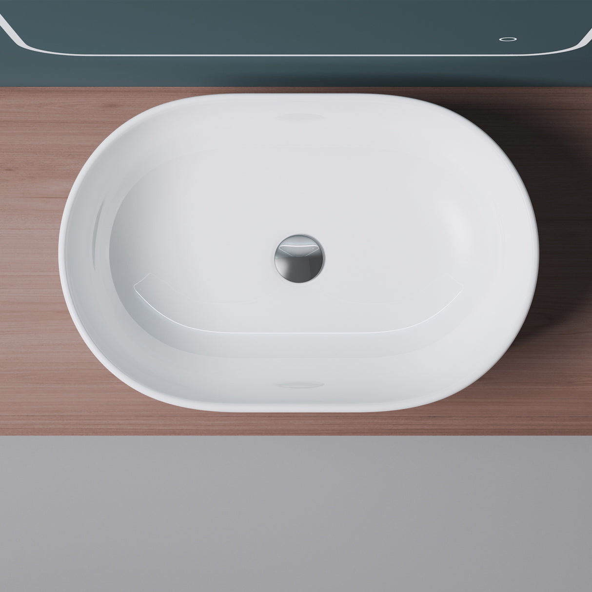 glasvilla Waschbecken Aufsatzwaschbecken Keramik in weiß mit Nano-Beschichtung Brüssel322