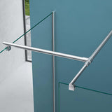 glasvilla Duschwand für Dusche Duschabtrennung mit 2 festen Seitenelementen 8mm ESG-Sicherheitsglas Walk-In Dusche Klarglas NANO-Versiegelung Bremen01K/MS-T