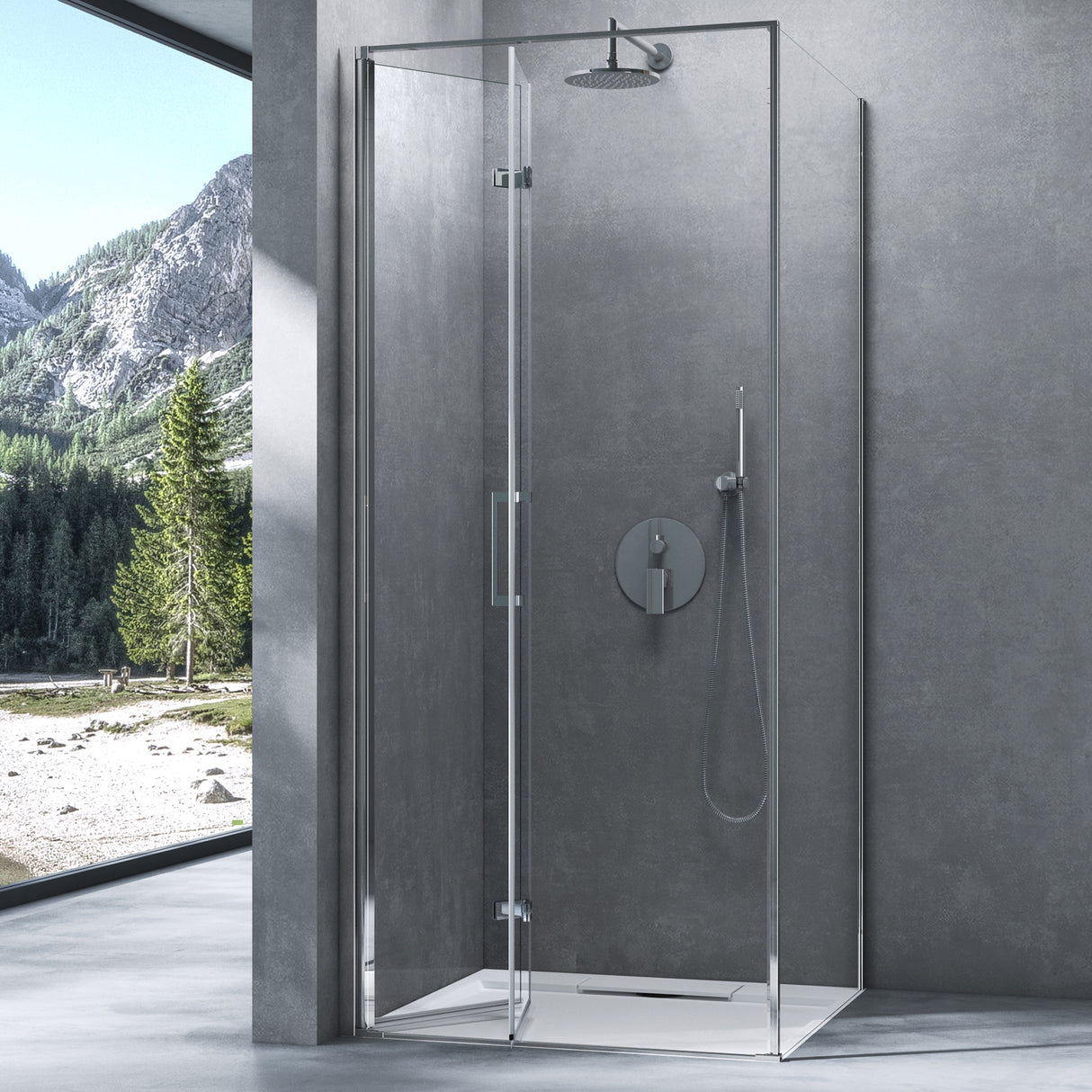 glasvilla Duschkabine Duschabtrennung 8mm ESG-Sicherheitsglas Nano-Beschichtung Hebe-Senk-Mechanismus Rav37-Plus