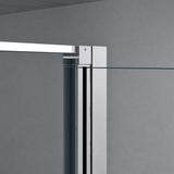 glasvilla Duschkabine U-Form Duschabtrennung Duschkabine Aluminiumrahmen ESG-Sicherheitsglas Klarglas Doppeltüre Ravenna66UK