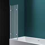 glasvilla Duschwand für Badewanne Badewannenwand Badewannenfaltwand 6mm Sicherheitsglas mit NANO-Versiegelung Badewannenaufsatz Badewannentrennwand Cortona116