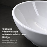 Lavabo de Encimera Glasvilla Brüssel205 Diseño Ovalado con Sellado Nano