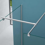 glasvilla Duschwand für Dusche Duschabtrennung mit 2 festen Seitenelementen 8mm ESG-Sicherheitsglas Walk-In Dusche Klarglas NANO-Versiegelung Bremen01K/MS-T