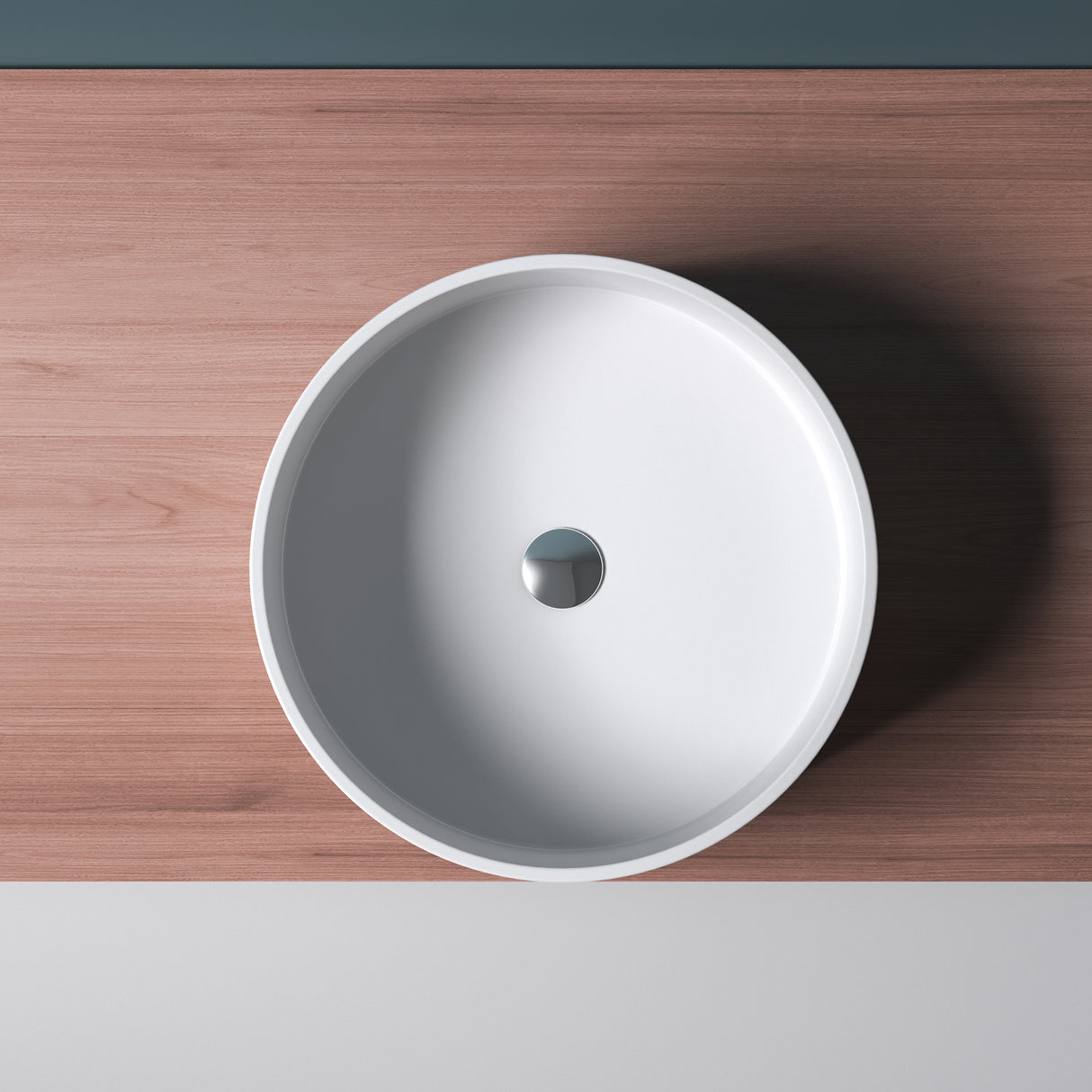 glasvilla 40x40x15cm Waschbecken rund Col804 Aufsatzwaschbecken ohne Hahnloch und Überlauf.. Col804 Moderne Optik- höchste Funktionalität