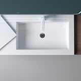 glasvilla Waschbecken Einbauwaschbecken Becken rechts BTH: 120x46x13,5cm Design Waschtisch aus Mineralguss in Weiß Colossum820