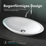 Vasque à poser Glasvilla, vasque, meuble-lavabo, vasque en fonte minérale Col802