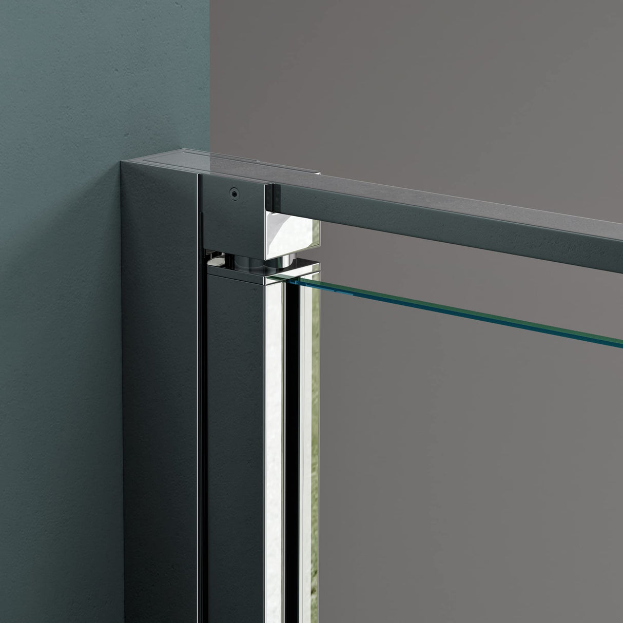 glasvilla Duschtür Nischentür dusche Duschabtrennung Chrom und Schwarz Duschkabine Schwingtür 8mm ESG-Sicherheitsglas mit Nanobeschichtung Hebe-Senk-Mechanismus Klarglas und Milchglas Streifen Teramo36K