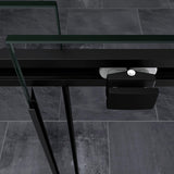 glasvilla Duschkabine Duschabtrennung Schwarz 8mm Sicherheitsglas mit NANO Eck-Dusche mit Schiebetür Ravenna18