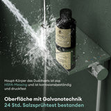 glasvilla Badewannenarmatur mit Handbrause Wasserfall Wannenarmatur Strahlarten Handbrause aus Messing inkl. Brausestange und Brauseschlauch