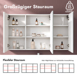 glasvilla Spiegelschrank mit Spielgeltüren Badezimmerschrank Hängeschrank Badezimmerspiegel Spiegelschrank-02