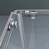 glasvilla Duschkabine mit Doppel-Schiebetür Duschtür Eckeinstieg Echtglas Lotuseffekt 6mm ESG-Sicherheitsglas Ravenna16K