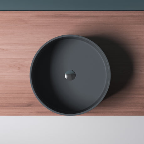 glasvilla 40x40x15cm Waschbecken rund Col804 Aufsatzwaschbecken ohne Hahnloch und Überlauf.. Col804 Moderne Optik- höchste Funktionalität