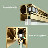 glasvilla Duschtür Nischentür dusche mit Doppelschiebetür Duschakbine Duschabtrennung, 8mm Sicherheitsglas mit Nanobeschichtung, Soft-Close-System Teramo67K