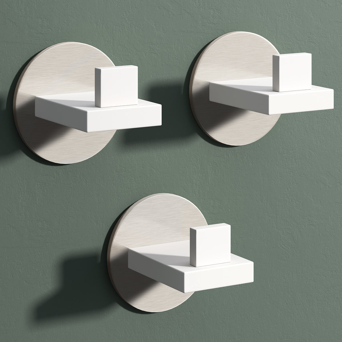 glasvilla Kleiderhaken Wandgarderobe Wandhaken aus Edelstahl Garderobenleiste Garderobenhaken Stalo-08+Stalo-09