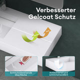 glasvilla Waschbecken Hängewaschbecken Aufsatzwaschbecken Mineralguss rechteckige Form Colossum11