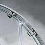 glasvilla Duschkabine viertelkreis Dusche Duschabtrennung mit 2 Schiebetüren ESG-Sicherheitsglas Nano-Beschichtung Ravenna32K