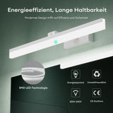 glasvilla Spiegelleuchte 40cm LED Badlampe | Spiegellampe, 6000K Badezimmer Lampe | 180° Drehbar 9W Luxaris