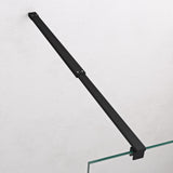 glasvilla Duschwand Duschabtrennung 2 Haltestange für Walk-In Dusche 10mm ESG-Sicherheitsglas mit Nanobeschichtung Rechteckiger Stabilisator Bremen02+2