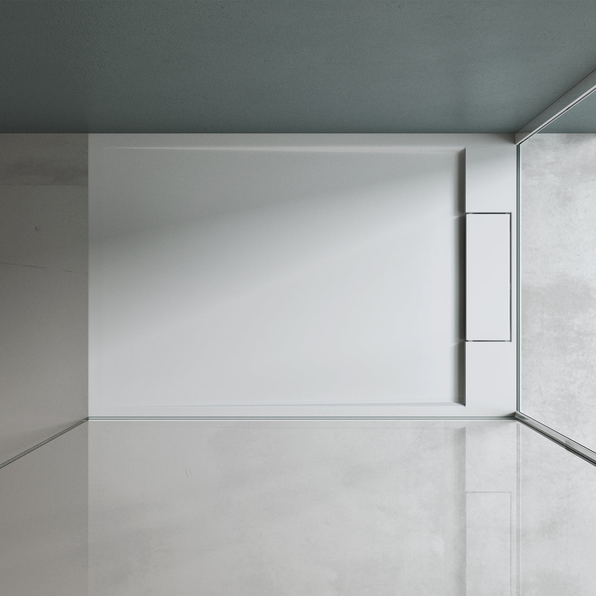 glasvilla Duschwanne Duschtasse aus Mineralguss Rechteckig 70-160cm Mineralgusswanne Geoma04