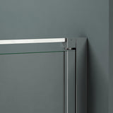 glasvilla Duschkabine Hebe-Senk-Mechanismus Milchglas Streifen 8mm ESG-Sicherheitsglas Nano-Beschichtung Rav36MS-Plus