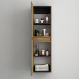 glasvilla Seitenschrank Badezimmerschrank mit 2 Türen und 4 Fächern Badregal Allzweckschrank Badschrank BTH: 35x20x120 cm Verona