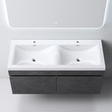 glasvilla Badmöbel Set Badezimmermöbel mit Mineralguss Waschbecken Waschtisch Botanica