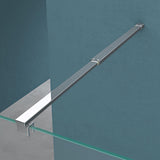 glasvilla Duschwand Duschabtrennung 2 Haltestange für Walk-In Dusche 10mm ESG-Sicherheitsglas mit Nanobeschichtung Rechteckiger Stabilisator Bremen02+2