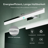 glasvilla Spiegelleuchte 40cm LED Badlampe | Spiegellampe, 6000K Badezimmer Lampe | 180° Drehbar 9W Luxaris